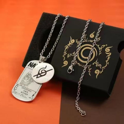 Ninja style cool military tag necklace, highlight the personal temperament.
