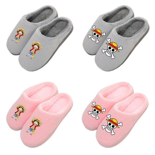 【2】Luffy series of cotton slippers, classic style, exquisite patterns, non-slip soles, wear comfortable and soft cotton slippers.