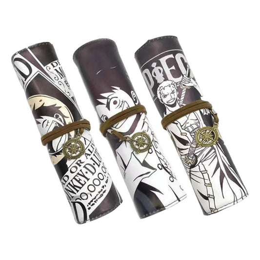 Luffy role high definition pattern Printing handsome cartoon scrolls creative pen bag