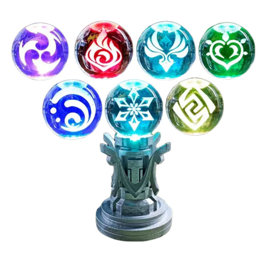 Game character style crystal ball shape night light, cool lighting, excellent night effect.