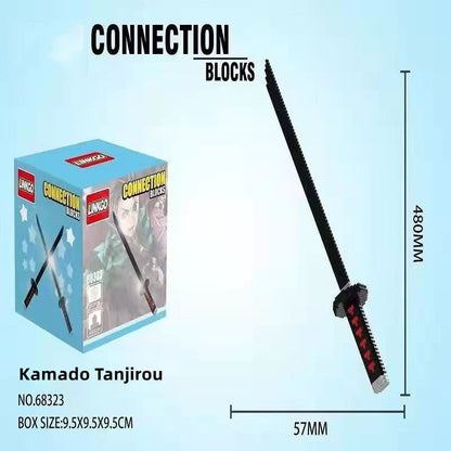 Tanjirou/Zenitsu Building Block toy Katana Cool puzzle fun building block katana toy