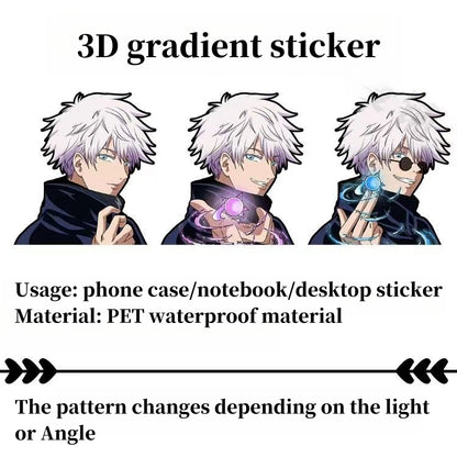 Itadori Yuji/Satoru Gojo/Okkotsu Yuta 3D 3 varieties of morphologic stickers Can be pasted on anything, car, cell phone, computer, etc.（One for $15, two for $19.90）