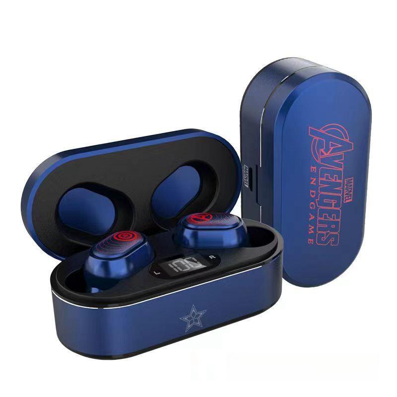 IRON MAN/STEVE ROGERS/BLACK PANTHER MOBILE PHONE WIRELESS BLUETOOTH APPLE ANDROID UNIVERSAL ACTIVE NOISE REDUCTION HD SOUND QUALITY HEADSET EARPHONES