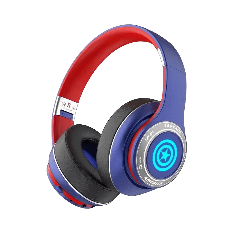 IRON MAN/CAPTAIN AMERICA MOBILE PHONE WIRELESS BLUETOOTH APPLE ANDROID UNIVERSAL ACTIVE NOISE REDUCTION HD SOUND QUALITY HEADSET EARPHONES