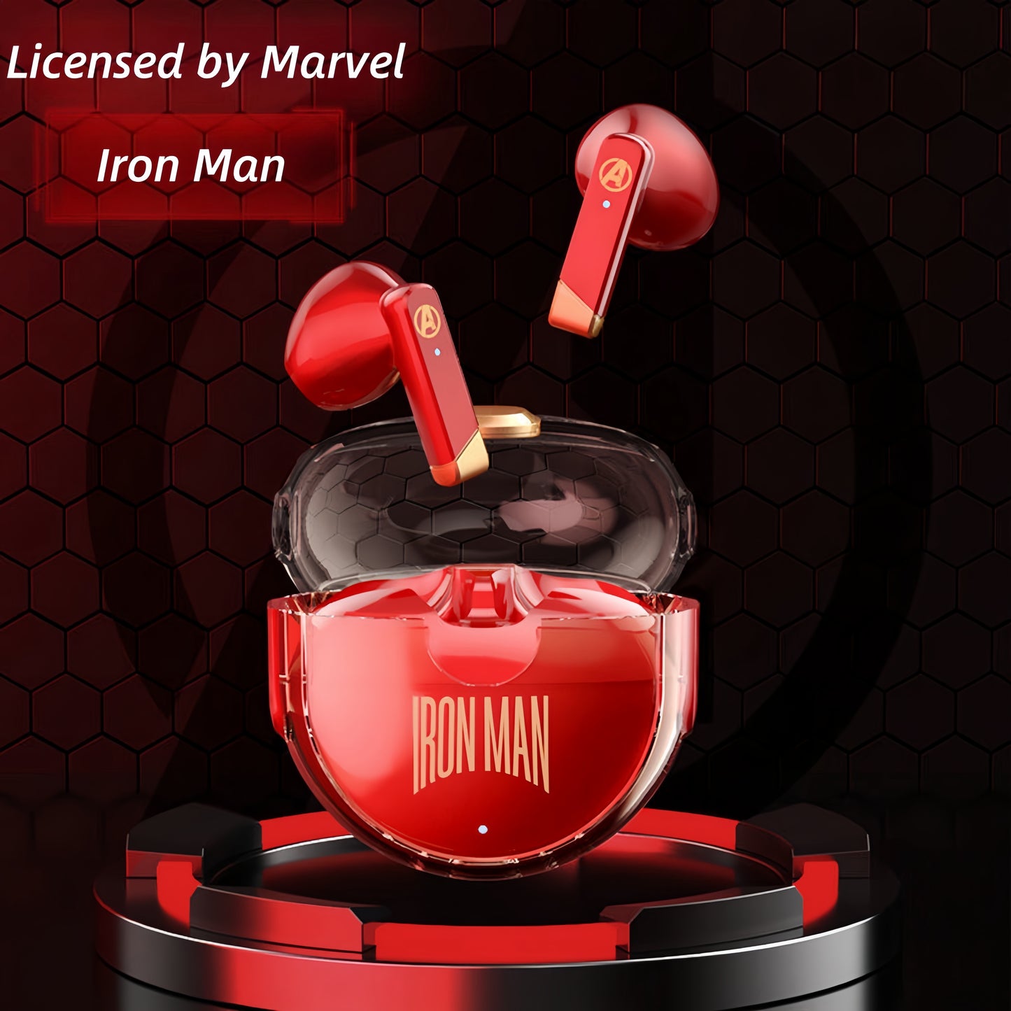 Iron Man/Captain America Mobile phone Wireless Bluetooth Apple Android Universal active noise reduction HD sound quality headset earphones