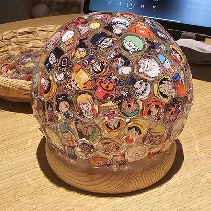Luffy/Tanjirou DIY handmade creative acrylic round ball nightlight Handmade gift (made by yourself, for your favorite person)