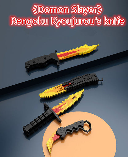 Rengoku Kyoujurou Cool And Fun Dear Brother Rengoku Kyoujurou's flame Dagger Knife Building Block Knife