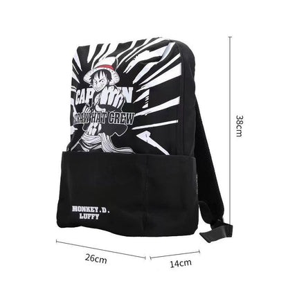 Luffy Straw Hat Pirates Backpack Sturdy Oversized Capacity Backpack (Suitable for school, travel, work)