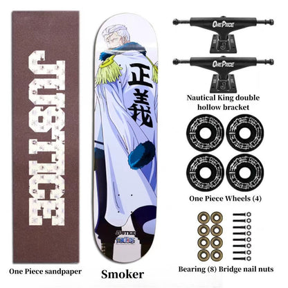 Luffy/Zoro Skateboard Professional Skateboard Exquisite pattern skateboard (size: 80CM×20CM)