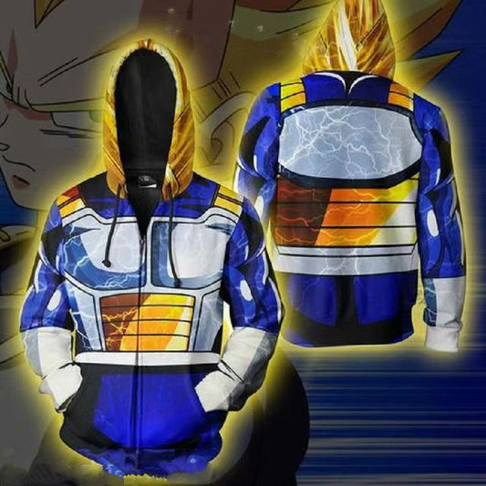 Vegeta cos Hoodie casual spring and autumn coat with hood(Both boys and girls can wear it)