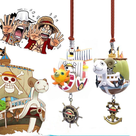 Thousand Sunny/Going Merry Exquisite Pirate ship Keychain Car hangings