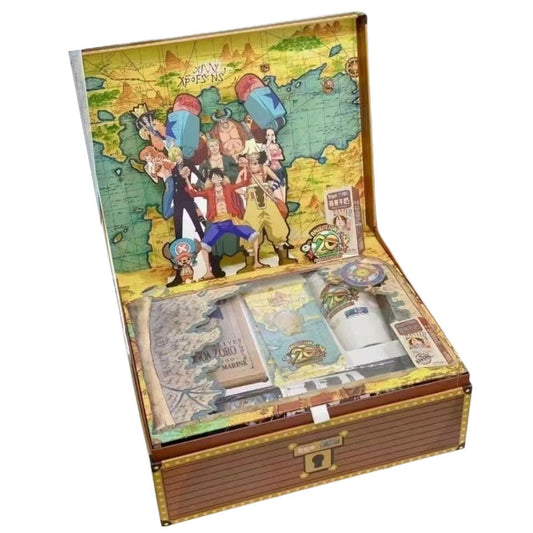 Luffy Straw Hat Pirates theme gift box Book Cup Map Umbrella Set (send couples, send friends, send relatives)