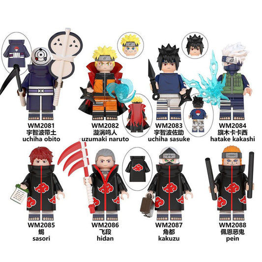 Uchiha Sasuke/Hatake Kakashi Figure Building Block Assembly Toy (Applies to all pieces, this is just one, please buy more, or buy a whole set)