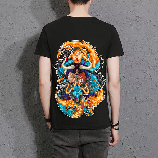 【3】 Kaidou luffy High appearance level Trend -shirt cute and handsome anime characters (The real thing is more delicate than the picture.)
