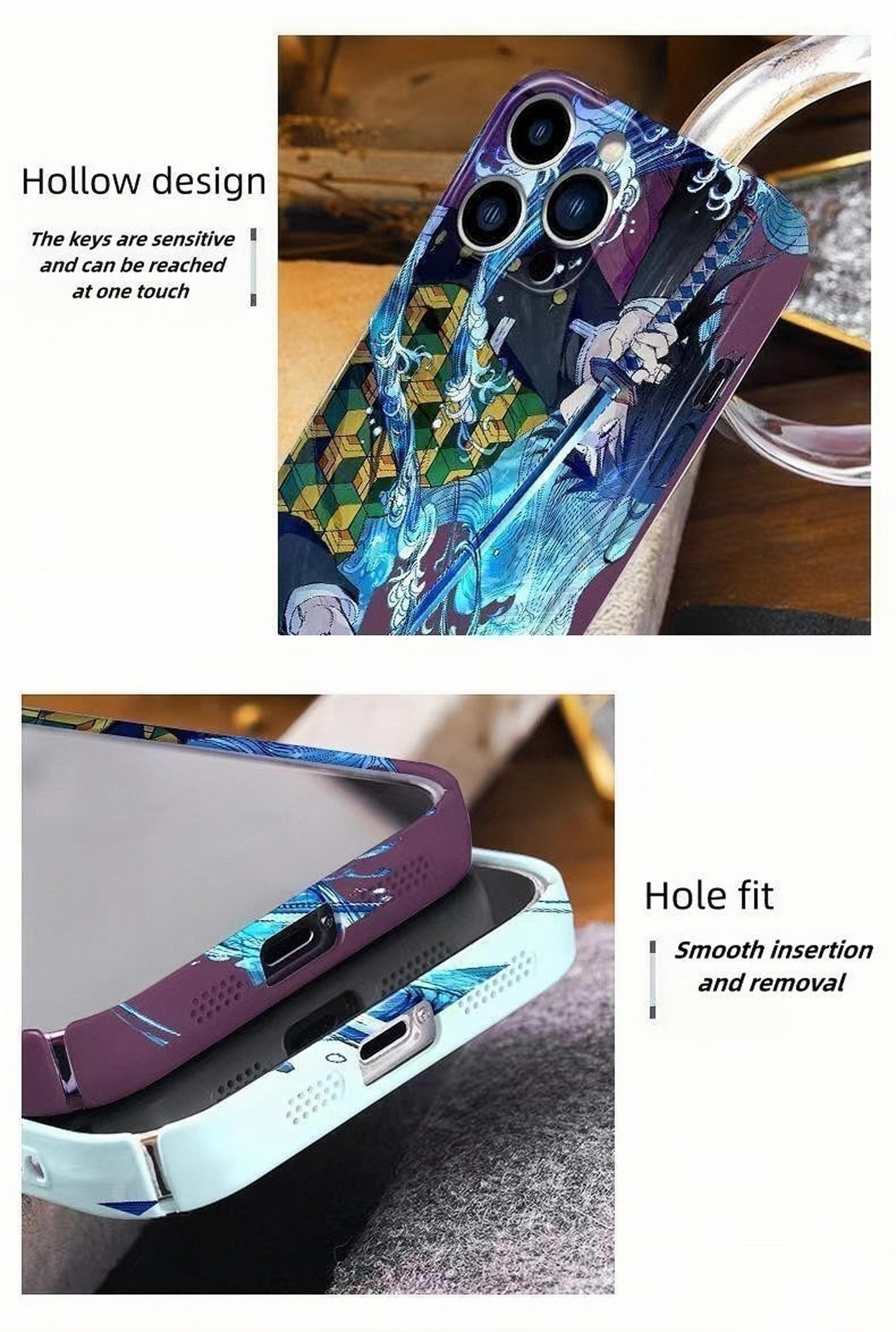 giyuu/shinobu Apple silicone crash-resistant phone case