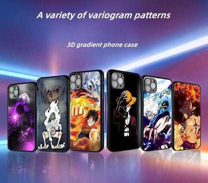 Luffy/zoro 3D gradient phone case niche style iPhone