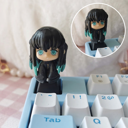 Tanjiro/Nezuko/Kanroji Mitsuri Creative transparent cute mechanical keyboard cap