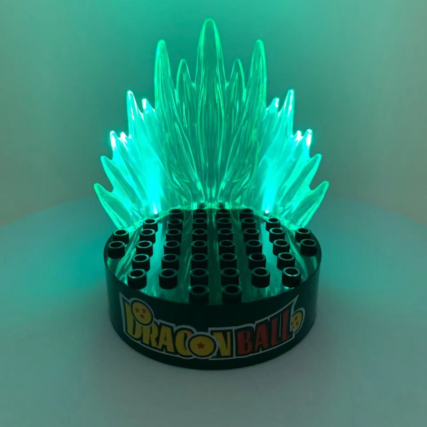 Goku/Vegeta building blocks action figure special effects background Luminous background