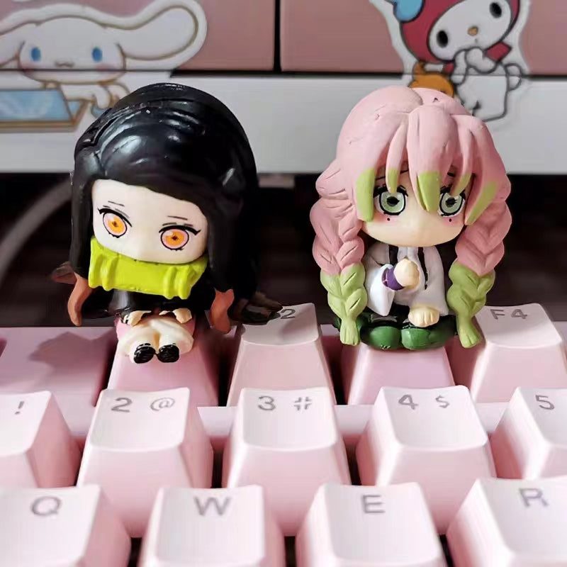 Tanjiro/Nezuko/Kanroji Mitsuri Creative transparent cute mechanical keyboard cap