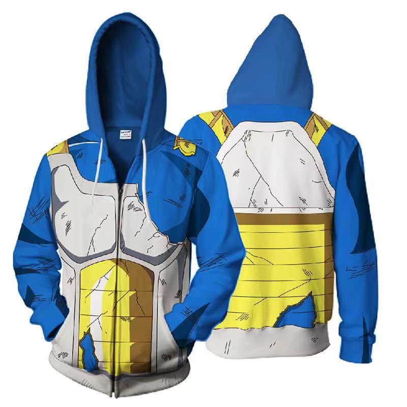 Vegeta cos Hoodie casual spring and autumn coat with hood(Both boys and girls can wear it)
