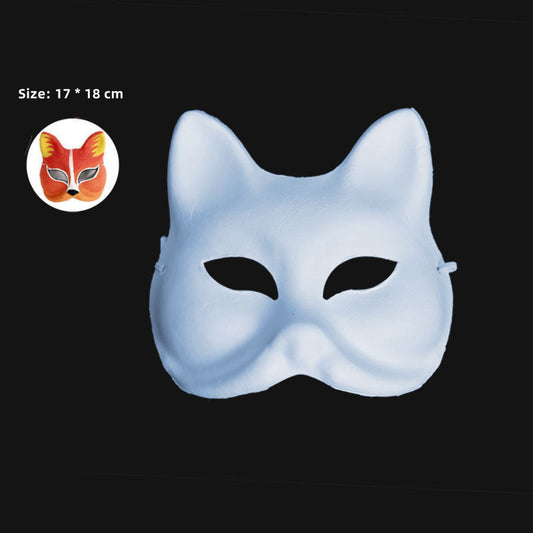 fox modelling handsome cartoon handmade DIY mask（Can be used as a Halloween costume, costume party mask）