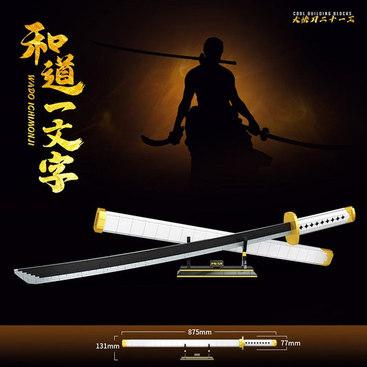 Roronoa Zoro Wado Ichimonji katana weapons 781PCS building block(Can be connected to products)