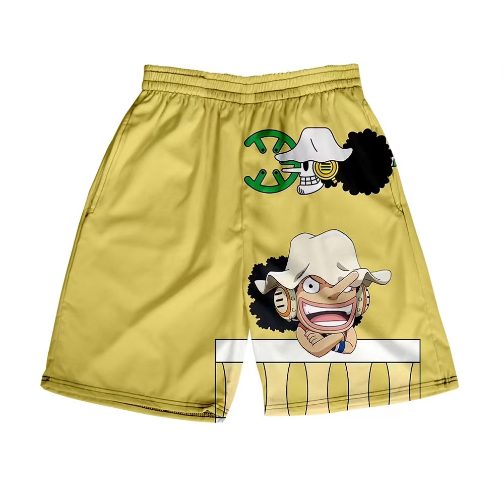 Luffy/Zoro/Sanji/Chopper Summer shorts Exquisite text printed pants