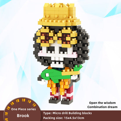 Luffy/Zoro/Sanji Character model building block assembly toy