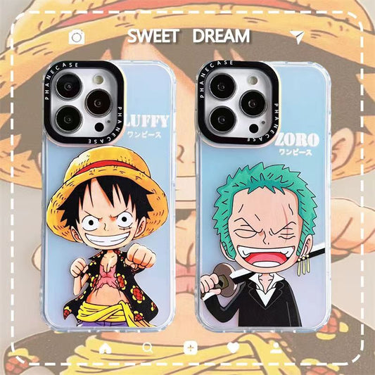 Luffy/Zoro Apple silicone crash-resistant phone case(The biggest discount: Buy 1 get 1 free, please mark the free phone case model and style in the order when you buy!)