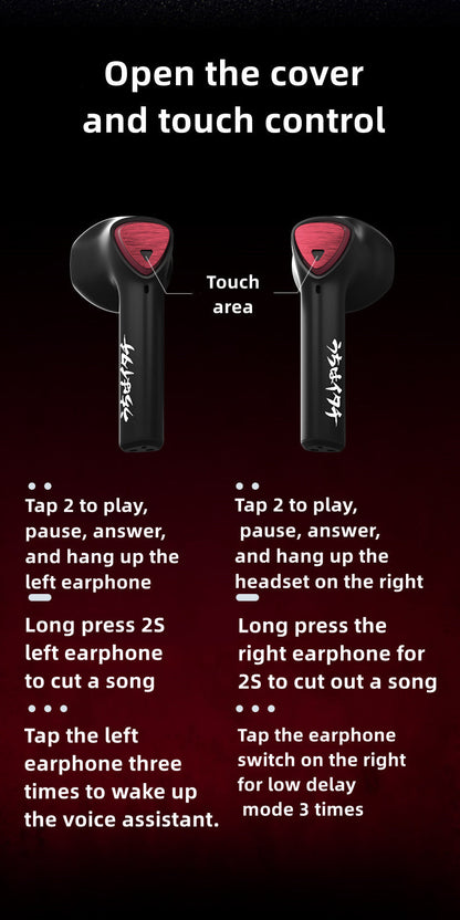 Uchiha Itachi wireless Bluetooth headset earbuds set earphones（Contains reel protection case）