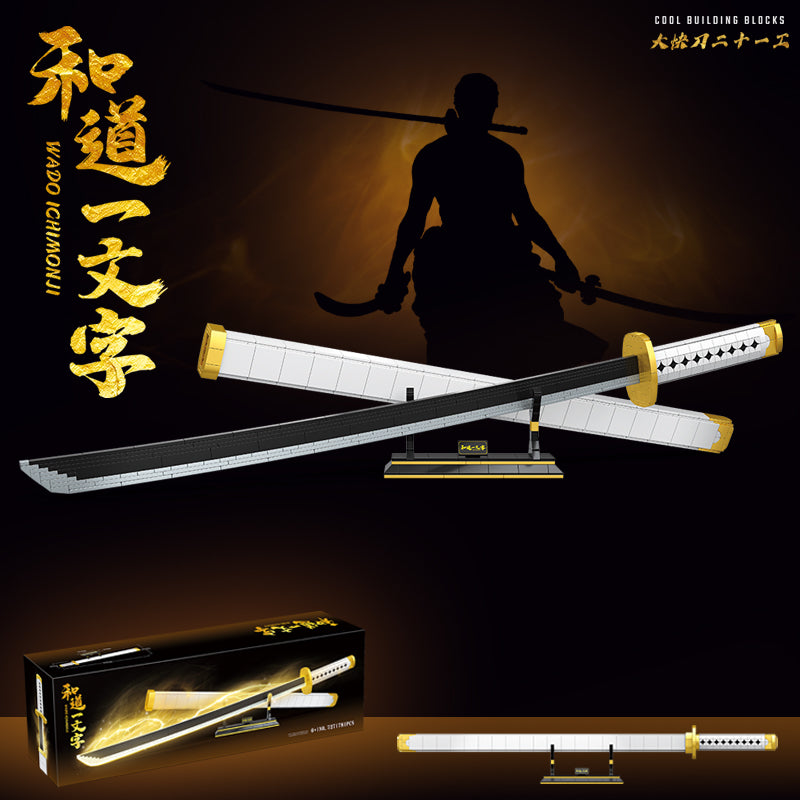 Roronoa Zoro Wado Ichimonji katana weapons 781PCS building block(Can be connected to products)