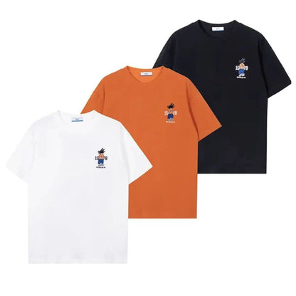 Son Goku pure cotton short sleeve men's summer T-shirt all cotton print handsome cool loose T-shirt